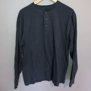 LLBean Henley deep turquoise M
